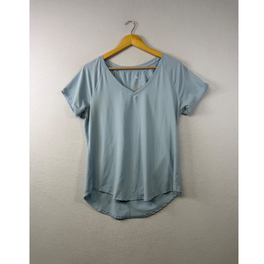 all in motion Light Blue V-Neck Short Sleeve Tee